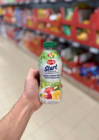 Ontbijtdrink Banaan-Aardbei-Kiwi