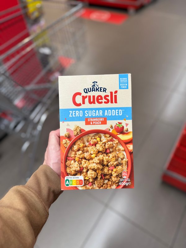 Cruesli Strawberry & Peach Zero Sugar Added
