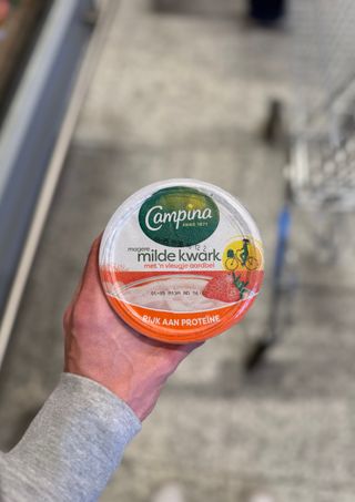 Magere Milde Kwark met 'n Vleugje Aardbei