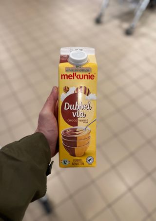 Dubbelvla chocolade en vanille