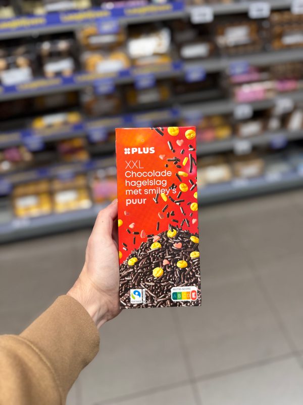 XXL Chocolade Hagelslag met Smiley's Puur